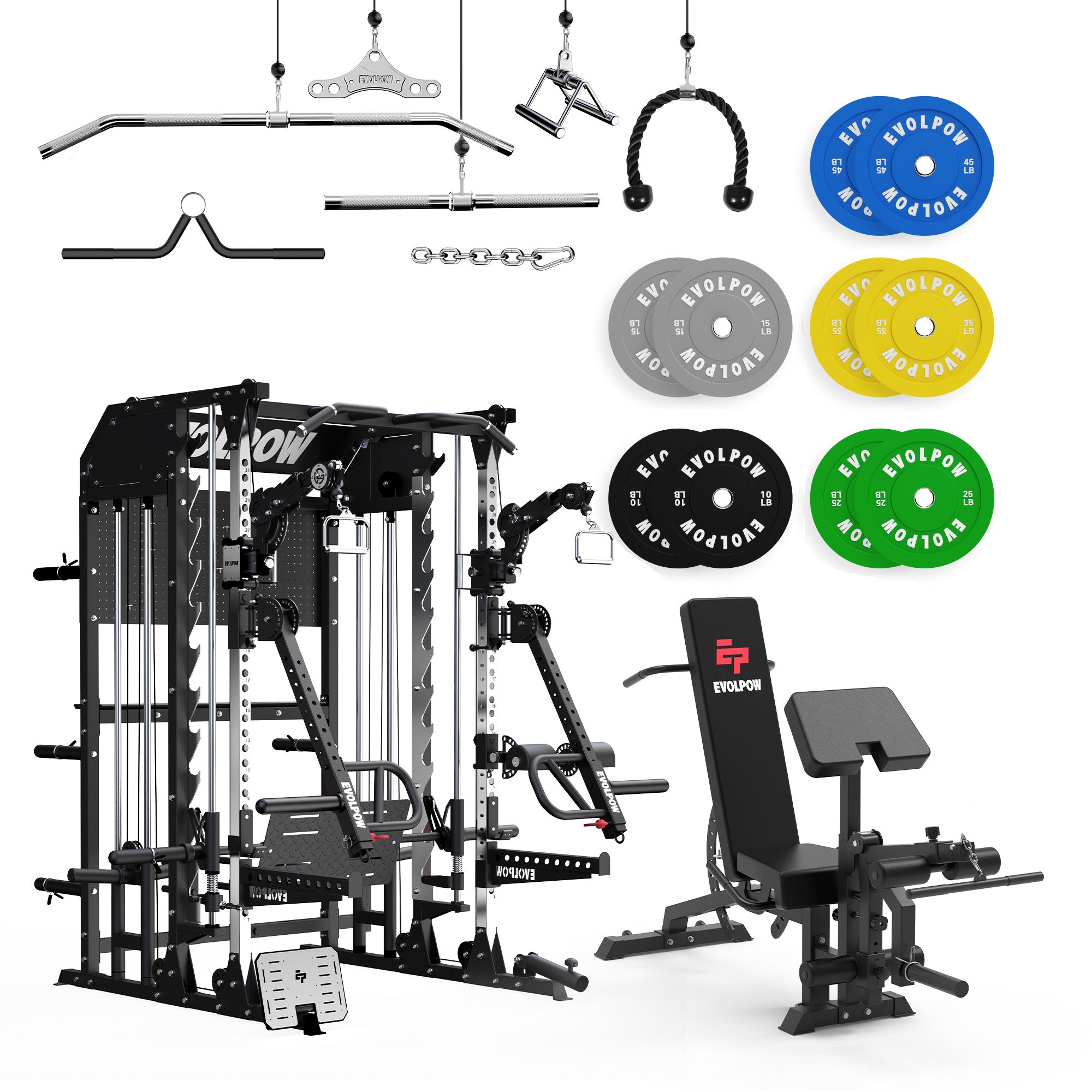 EVOLPOW M2B Pro Brute All-In-One Smith Machine Home Gym