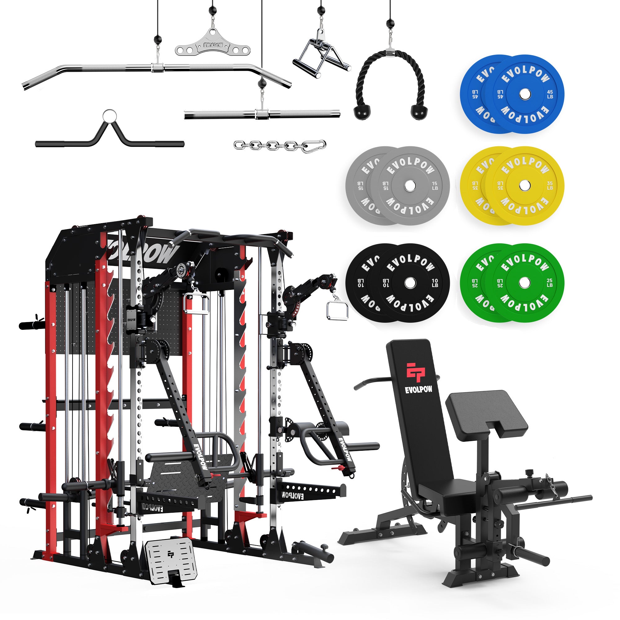 EVOLPOW M2B Pro Brute All-In-One Smith Machine Home Gym