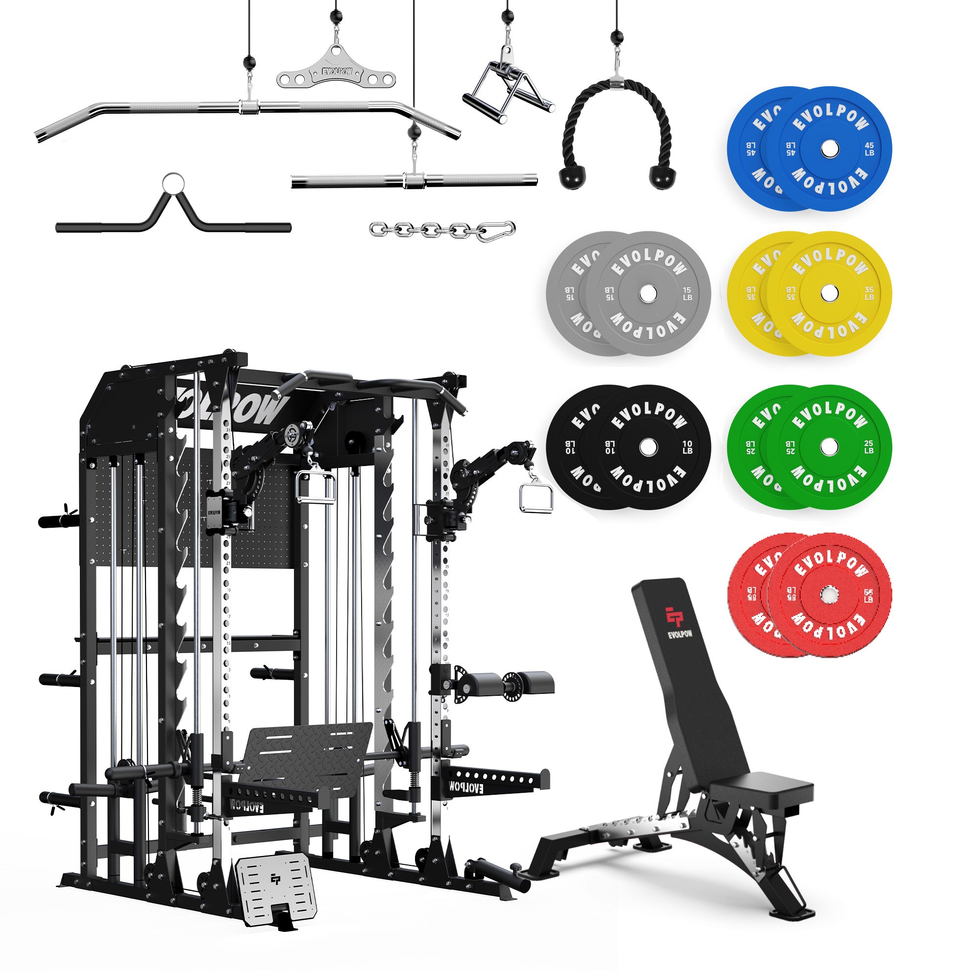EVOLPOW M2B Pro Brute All-In-One Smith Machine Home Gym