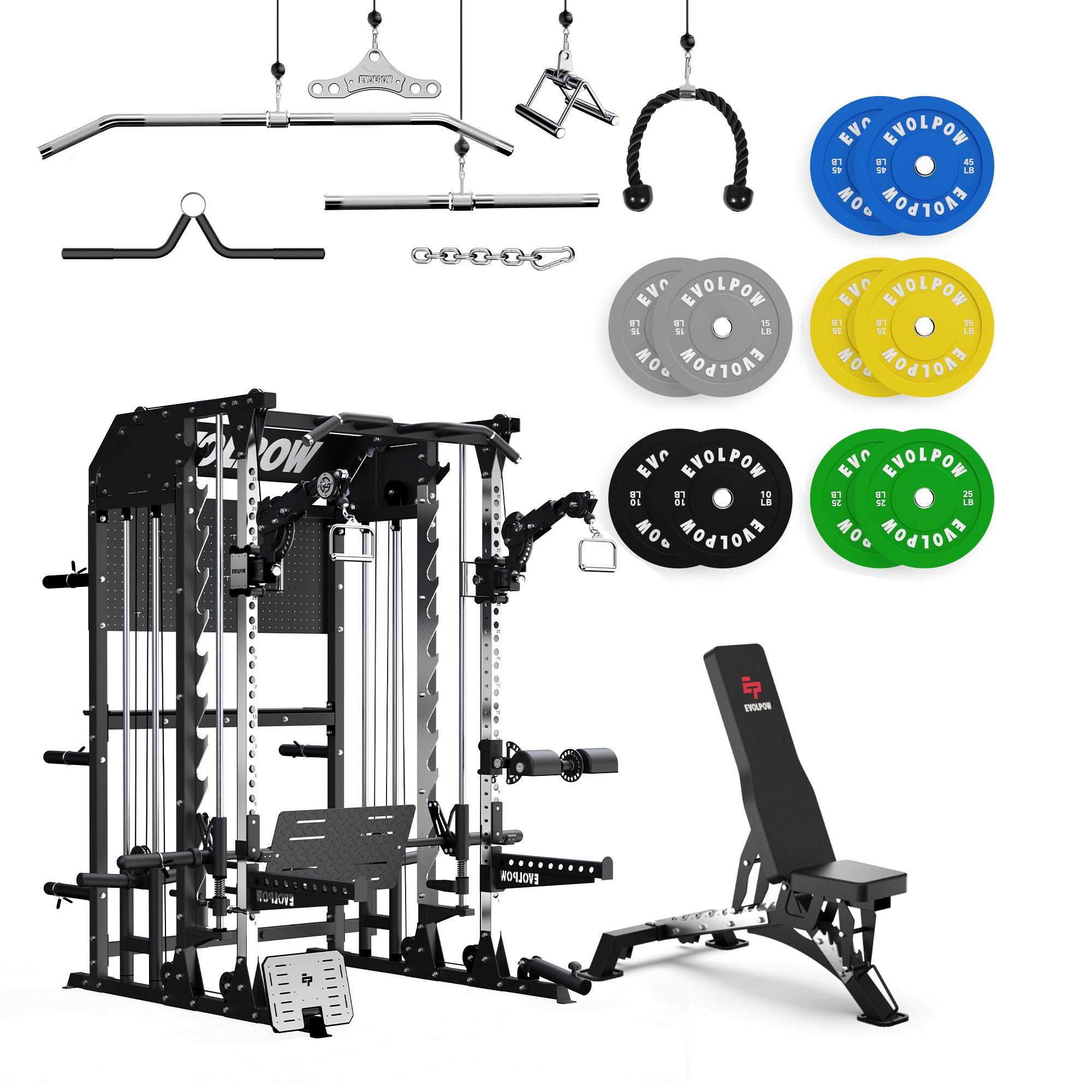 EVOLPOW M2B Pro Brute All-In-One Smith Machine Home Gym
