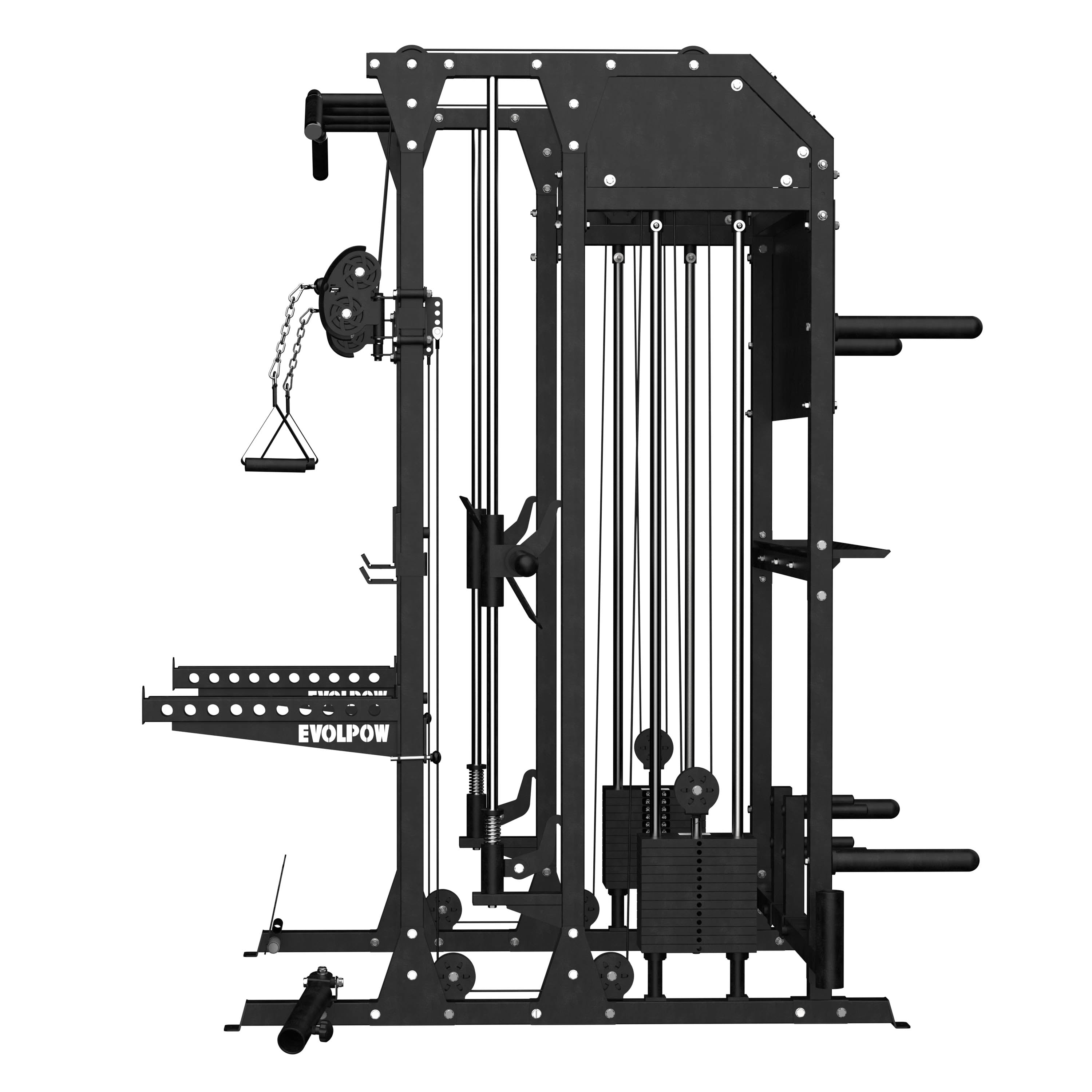 EVOLPOW M2B Brute All-In-One Smith Machine Home Gym with Dual Weight Stacks