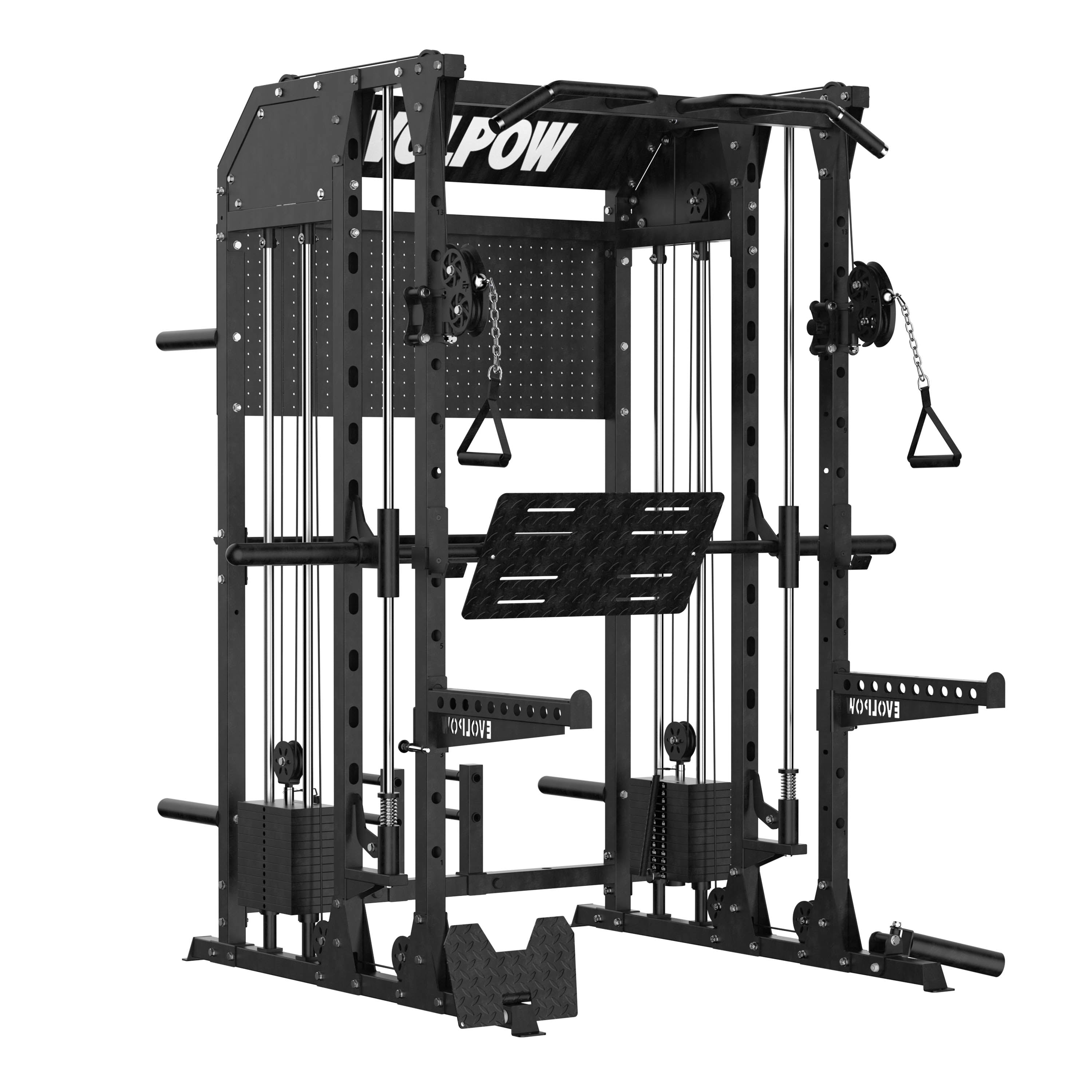 EVOLPOW M2B Brute All-In-One Smith Machine Home Gym with Dual Weight Stacks
