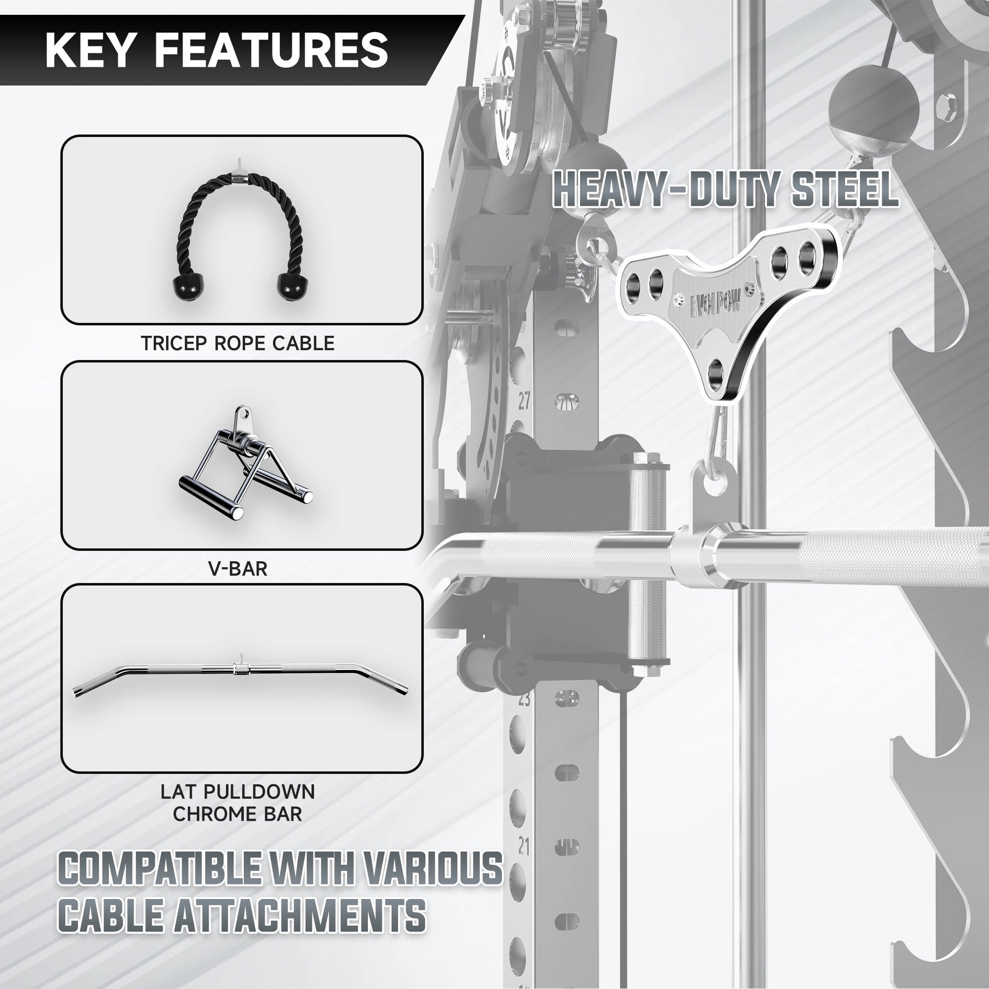 EVOLPOW 2 To 1 Cable Attachment Adapter